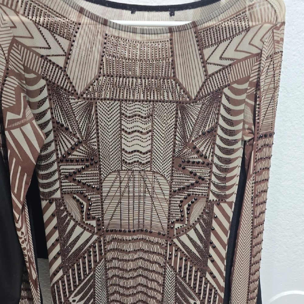 Geometric Patterned Mini Dress - Picture 2 of 3